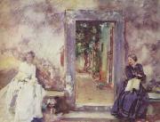 John Singer Sargent The Garden Wall oil painting reproduction